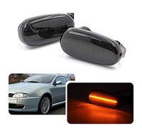 NJSSJD Luces intermitentes LED con indicador lateral para Alfa Romeo 147 GT 937 MiTo 955 Fiat Bravo II MK2 Hatchback CAN-bus Sin errores Lente ahumada Fender Marcador lateral Lámpara de señal de giro