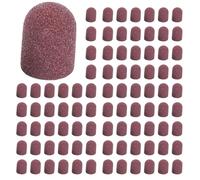 NJTHNTJR 150 bandas de lijado sin agarre 80, 120, 180, 13 x 19 mm, tapón de lijado para manicura y pedicura, taladro eléctrico de uñas, 02