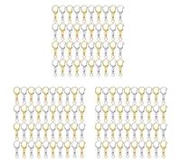 NJTHNTJR 300 piezas de ganchos en D para llavero con anillos de salto, clips de metal divididos con cadena para manualidades y manualidades