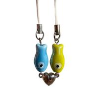 NJTHNTJR Colgante de pez para el día de San Valentín, colgante para bolsa de teléfono móvil, regalo de recuerdo para el ser querido, azul y verde