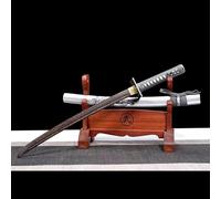 NJTIHG Katana Wakizashi Japonesa, Hoja de Caoba, Espada samurái Corta, Proceso de fabricación Tradicional, Vaina de Pintura en Aerosol de Madera Maciza, Espada de Madera para Cosplay, Kendo-78CM