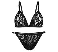 NJUDE Bragas de encaje sexy para hombre, ropa interior de crossdressing ajustable, disfraz de cosplay exótico