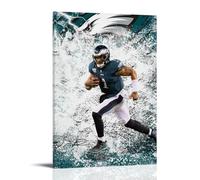 NJZUSA Jalen Hurts- Lienzo decorativo para pared, diseño de oficina, hogar, sala de estar, dormitorio, marco de arte, estilo 60 x 90 cm