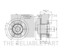 NK 2x Disco de Freno Ø267 MM Completo para Iveco Daily II Camión/Bastidor