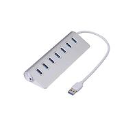 NK 6004181 Estación de 7 Puertos USB - 1 Salida USB + 7 Ranuras de Entradas, Transferencia de Datos 80-130 MB/s, Entrada DC5V 2A, con Base Antideslizante