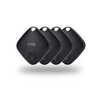 NK Air Tag Smart Pack 4 - Localizador Compatible con Apple, Localizador de Objetos, Bluetooth (Android NO Funciona) Coche, Cartera, Maletas, Niños - Pack 4 Unidades (Color Negro)