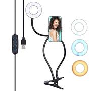 NK - Anillo de luz LED con Trípode de 9.0', 2 en 1, Luz Cálida/Neutra/Fría, Potencia 10W, Rotación 360º, Luz Regulable, Ajuste Personalizado