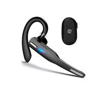 NK Auricular Inalámbrico con Bluetooth 5.0 - Auriculares con Manos Libres, Micrófono, Tecnología Que capta Voz Clara, Batería 100 mAh; Peso Muy Ligero, Estuche Incluido - iPhone y Android, Negro