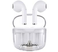 NK Auriculares Inalámbricos Bluetooth, Diseño Cuadrado Transparente, Control Táctil, con Estuche de Carga Magnético, 12h de Autonomía, NK-FA340052
