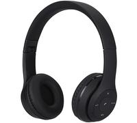 NK Auriculares Inalámbricos Bluetooth de Diadema - Ligeros y Cómodos, FM/TF, 4 h de Autonomía, Carga 2 h, Color Negro