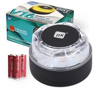 NK Baliza de Emergencia V16 con Geolocalización y Conexión DGT 3.0 - Uso Obligatorio desde Enero 2026, Señal LED Homologada para Coche, Alcance 1km, Resistente al Agua, Datos Incluidos hasta 2038