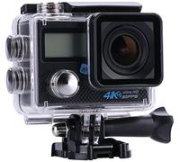 NK Cámara Deportiva 4K - Cámara de acción Subacuática Ultra HD, 16MP, Doble Pantalla, Batería 900mAh, Carcasa Impermeable 30M, 30 FPS, 170º Gran Angular, WiFi (con Mando a Distancia)
