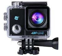 NK Cámara Deportiva 4K - Cámara de acción Subacuática Ultra HD, 16MP, Pantalla 2,0" , Batería 900mAh,Sensor CMOS, Carcasa Impermeable 30M, 30 FPS, 170º Gran Angular Ojo de Pez, WiFi