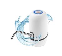 NK Dispensador de Agua Fría Automático, Carga USB, Dosificador de Acero, sin BPA, 1200mAh, Transportable, para Garrafas y Botellas 1.5L, 5.7L, 10L, 11.3L, 15L, 18.9L - Color Blanco