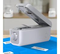 NK Etiquetadora Portátil - Impresora de Etiquetas Autoadhesivas, Fotos Móvil, Pegatinas, Compatible con iOS y Andorid, Oficina y Hogar, Etiquetas 13 * 300 mm, Batería 1000 mAh, 203 dpi, Color Blanco