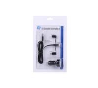 NK Kit Cargador Mechero Móvil para Coche - Universal con Doble Puerto USB 12V-24V, 2A y Cargador Multifunción, 3 Adaptadores Micro USB/Lightning/Tipo C (Compatible con Cualquier Dispositivo)