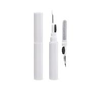 NK Limpiador de Auriculares 3 en 1 para Airpods - Kit Limpiar Airpods - Bolígrafo con Cepillo + Pinza + Algodón - Limpia teclados, Estuches y Auriculares inalámbricos (Color Blanco)