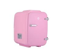 NK Mini Nevera Portátil, 4 Litros de Capacidad, Funcionamiento 12V-220V, Función Enfriamiento y Calentamiento, Para Cosméticos y Refrescos, Rosa