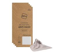 NK NKare Gamuza Toallita Anti-Vaho para Todo Tipo de Gafas (Graduadas o de Sol), Cascos, Lentes, hasta 12 Horas de Duración - Reutilizable - Válido hasta 300 Usos (Pack 4 Unidades), Pack X4
