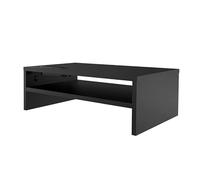 NK Soporte Monitor y Portátil - Elevador de Ordenador Pantallas hasta 30KG, HUB Organizador de Cables Lateral, Soporte Smartphone, 2 142mm x Largo 420mm x Ancho 235mm (Color Negro)