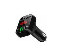 NK Transmisor FM Bluetooth V5.0 para Coche Y Camión 12/24V-Manos Libres,Reproductor Música +EDR,Adaptador Radio Receptor,Doble Puerto USB Carga Rápida 2.1A,NK-FM2102