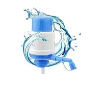 NK Universal-Wasserspender - Water Dispenser - Manueller Spender für Karaffen, Flaschen, Fässer - Kompatibel für 2,4,6,8,10 und 12L-Flaschen, mit 3,8 und 4,8 cm Adapter - Weiß und Blau