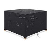 NKADNB Fundas para muebles de jardín de 123 x 123 x 74 cm, cuadradas, resistentes a la intemperie, al polvo, a prueba de rayos UV, tela Oxford 420D para jardín, césped, mesa, silla, con 4 hebillas
