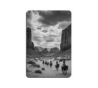 NKALFGH Cartel de metal vintage con foto de Canyon Riders en blanco y negro, para pub, club, cafetería, bar, hogar, decoración de pared, póster retro de 20 x 30 cm