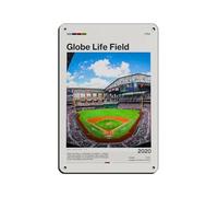 NKALFGH Globe Life Field - Cartel de estaño de metal vintage para pub, club, cafetería, bar, hogar, decoración de pared, póster retro de 20 x 30 cm
