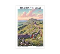 NKALFGH Hadrian's Wall UK - Póster de lona de viaje para dormitorio, decoración de paisaje, regalo, 60 x 90 cm