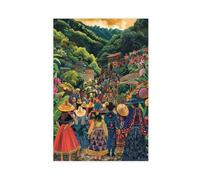 NKALFGH Póster de lienzo de patrimonio indígena salvadoreño, decoración de dormitorio, decoración de paisaje, regalo, 20 x 30 cm