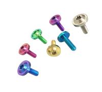 NKCVEZBW Compatible con 10 tornillos de cabeza botón brida torx titanio M4 M5 M6 M8 TC4 Gr5 perno cuello(Titanium colour,M8x20 10pc)