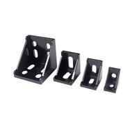 NKCVEZBW Compatible con 10 Uds 2020 2028 2040 3030 3060 4040 conector de ángulo accesorios soporte esquina negro(10pcs 3030)