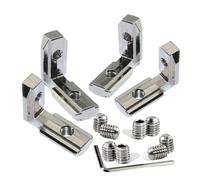 NKCVEZBW Compatible con 50/20/10 Uds. Soporte de ángulo aluminio ranura en T junta interna perfil extrusión serie 2020/3030/4040/4545(4040 Series,20PCS)