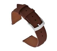 NKCVEZBW Compatible con correas de reloj liberación rápida 18/19/20/22 mm, material lona impermeable cuero y caucho FKM patrón tropical, correa icónica(Brown Pin Buckle,19mm)