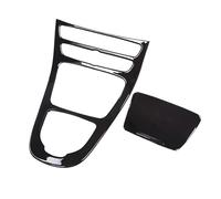 NKCVEZBW Compatible con Mercedes Clase E W213 2016 2017 2018 ABS Carbon Texture Interior Consola Central Panel De Cambio De Marchas Cubierta Adhesivo Embellecedor(Black)