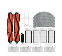 NKCVEZBW Compatible con Roidmi Eve Plus SDJ01RM, Piezas de Repuesto for Robot Aspirador, Accesorios, Cepillo Lateral Principal, Filtro Hepa, fregona, Bolsa Tela for Polvo(Set P)