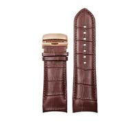 NKCVEZBW Correa de cuero compatible con Tissot Couturier T035 T035627 T035407 T035617 1853. Cierre mariposa for hombre, 22, 23 y 24 mm(Brown-Rose,22mm)