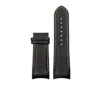 NKCVEZBW Correa de cuero compatible con Tissot Couturier T035 T035627 T035407 T035617 1853. Cierre mariposa for hombre, 22, 23 y 24 mm(Black orange-no buck,22mm)