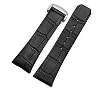 NKCVEZBW Correa de Reloj Compatible con Omega Constellation Double Eagle Series, Correa de Reloj for Hombre y Mujer, Color Negro, Morado, Blanco, 17 mm, 23 mm(Black-Silver,23mm Gold Clasp)