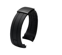 NKCVEZBW Correa de Reloj de Silicona con Extremo Curvo Compatible con Mido M005 Series M005.614/430 Helmsman Tissot T035 Citizen Sky Eagle Correa de 22 mm y 23 mm(Black-Black,24mm)