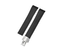 NKCVEZBW Correa de Reloj de Silicona Suave y elástica Compatible con la Correa de Reloj Patek Philippe 5167R Grenade Aquanaut Series de 21 mm(Black-Steel-Z18)