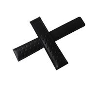 NKCVEZBW Correa de reloj impermeable compatible con TAG Heuer 19 mm, 20 y 22, correa piel vaca repuesto, pulsera suave transpirable(No buckle black line,20mm)