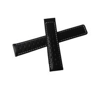 NKCVEZBW Correa de reloj impermeable compatible con TAG Heuer 19 mm, 20 y 22, correa piel vaca repuesto, pulsera suave transpirable(No buckle white line,19mm)