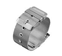NKCVEZBW Correa milanesa de liberación rápida, brazalete universal compatible con DW 18 mm, 20 y 22, malla acero inoxidable 0.4, correa repuesto compatible relojes inteligentes(Steel,20MM_NO LOGO)