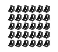 NKCVEZBW Refuerzo de soporte esquina interior 4040 compatible con perfil extrusión aluminio 40x40x35 mm ranura 8, múltiples combinaciones en tono negro(30Pcs)