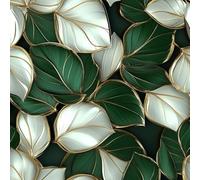 NKDYVB 45cm x 1000cm Acuarela Boho Floral Papel pintado autoadhesivo desprendible Hoja floral verde Papel de contacto autoadhesivo para la decoración del salón y el dormitorio