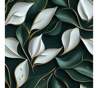 NKDYVB Acuarela Boho Floral Papel de contacto 45cm x 600cm Pelar y pegar Hoja floral verde Papel tapiz adhesivo para revestimiento de estanterías de armarios y paredes de habitaciones, decorativo