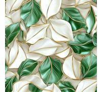 NKDYVB Acuarela Boho Floral Papel pintado autoadhesivo Hoja floral verde Papel de Contacto para Armarios Dormitorio Autoadhesivo Removible 45cm x 600cm