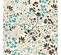 NKDYVB Flor bohemia vintage 45cm x 600cm Papel pintado autoadhesivo para la pared del dormitorio Flor de peonía amarilla grisácea Papel de contacto para gabinetes Papel de pared autoadhesivo
